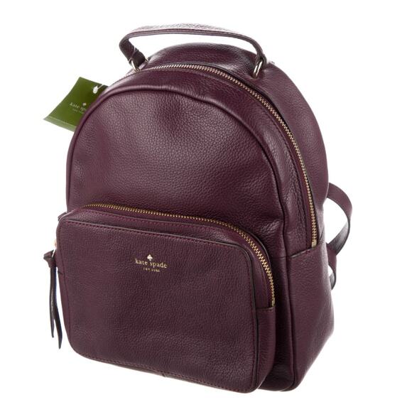 Kate Spade New York Mini Nicole Larchmont Avenue Backpack Burgundy with Dustbag